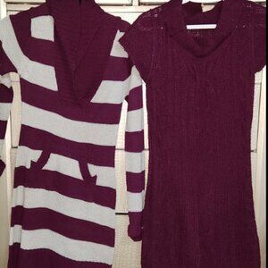 Purple Sweater Dress Lot- Size M